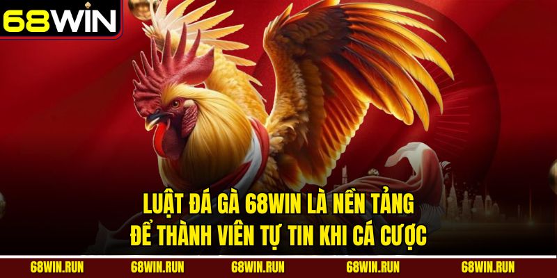 Luật đá gà 68WIN là nền tảng để thành viên tự tin khi cá cược